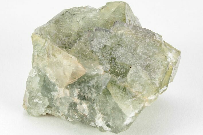 Green Cubic Fluorite Crystal Cluster - Morocco #204397